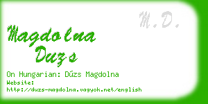 magdolna duzs business card